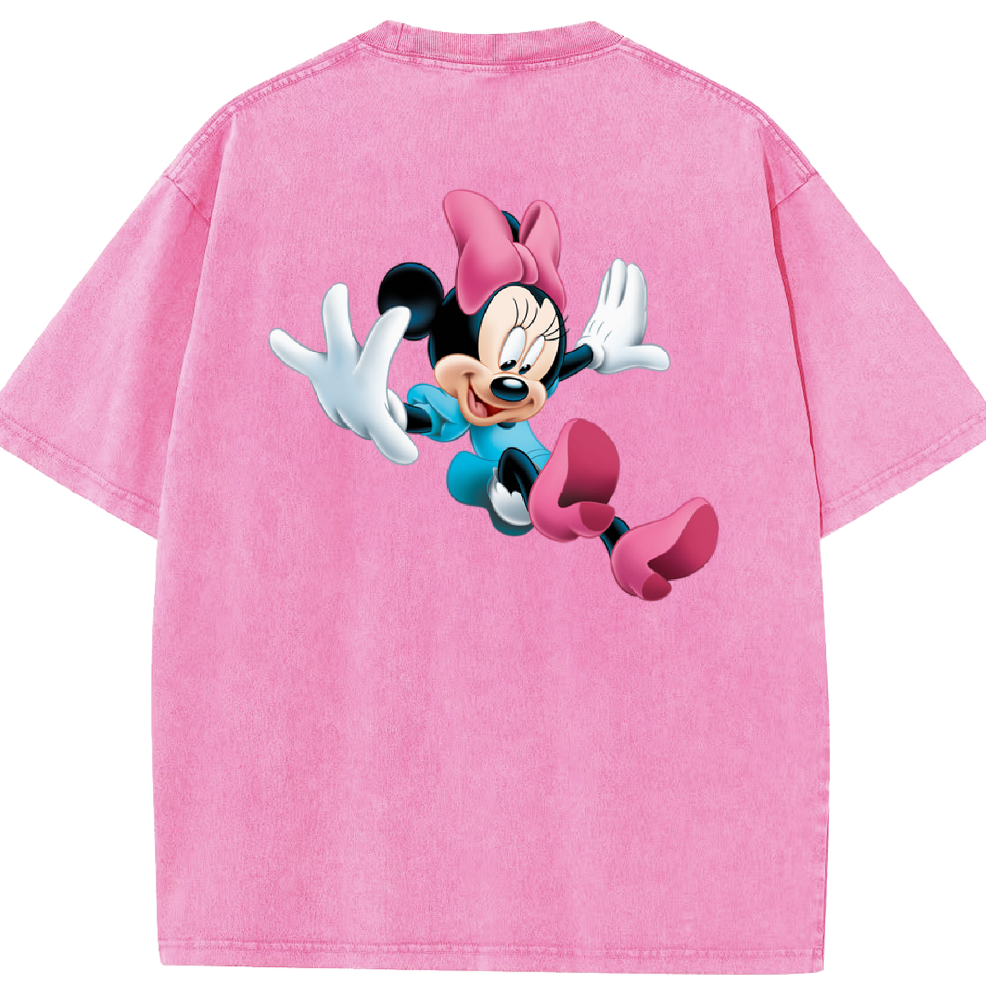 （画像用） ミッキーマウス Mickey Mouse 綿100% ヴィンテージ風 半袖Tシャツ（背面プリント）